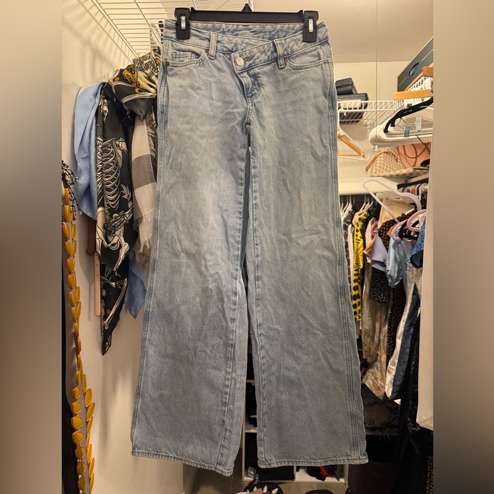 Light Blue Wide-Leg Jeans